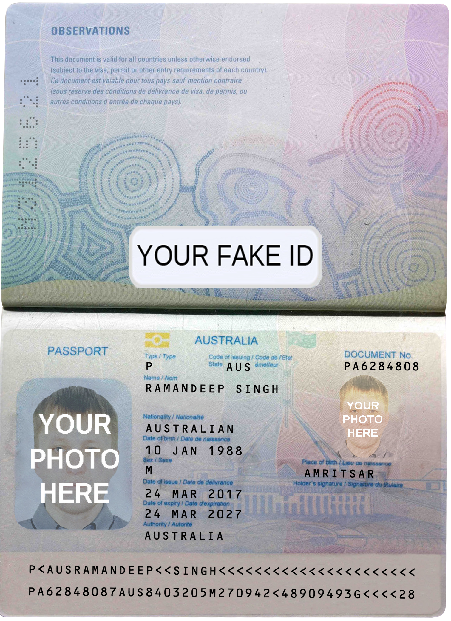 Fake ID Australia Passport