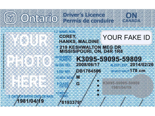 Fake ID Canada Ontario-V1